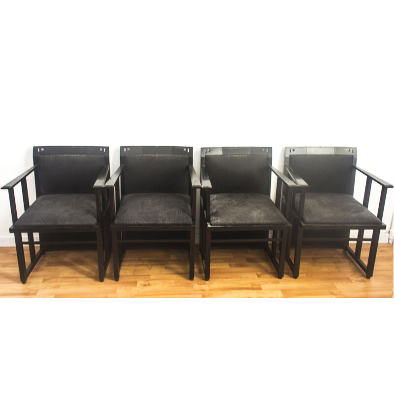 Conjunto de 4 cadeiras Gallaxy vintage da U.Asagno para Georgetti, 1980