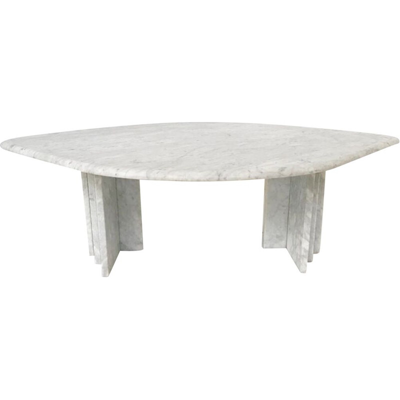 Vintage coffee table in grey marble