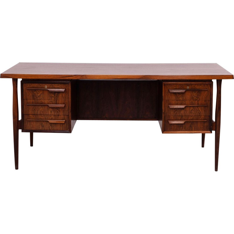 Vintage rosewood desk with storage options 1960s