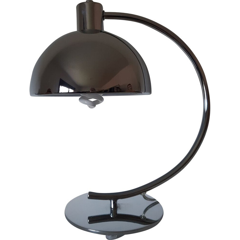 Lampe de table vintage chromée