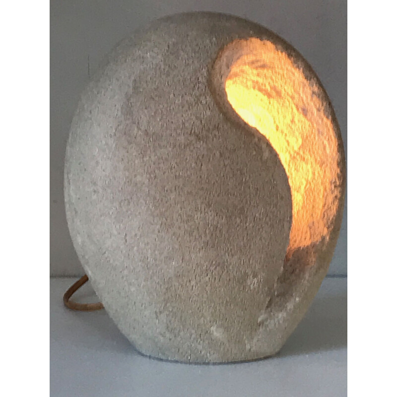 Lampe vintage en pierre design, 1960