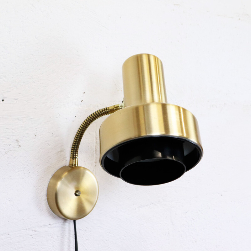 Vintage articulated metal wall lamp by Elidus, Sweden 1960