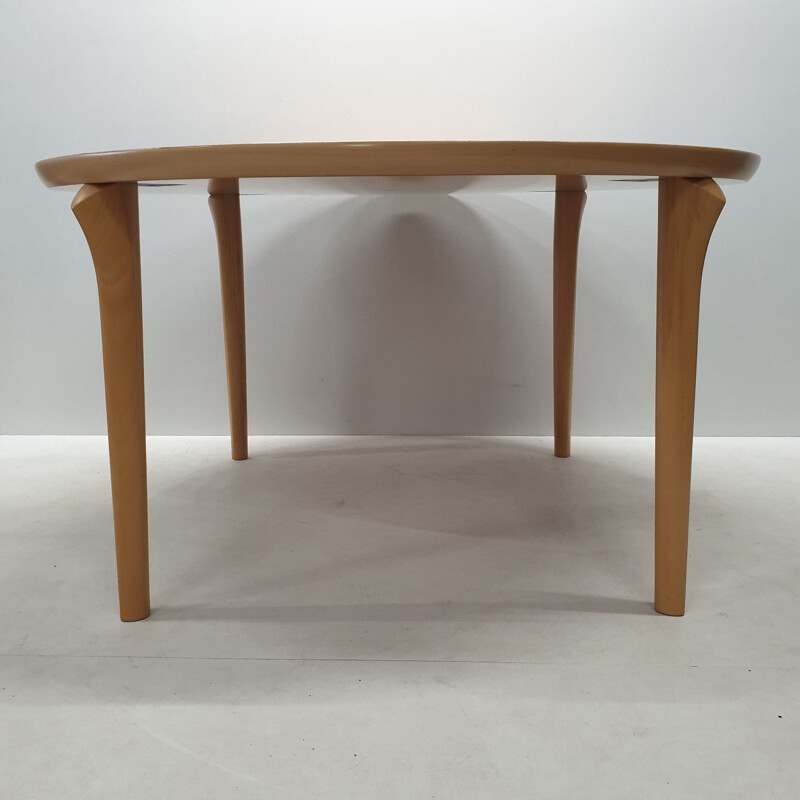 Vintage Beech Round Dining Table from Cassina, 1994