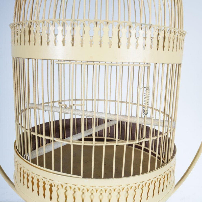Vintage metal birdcage, 1950