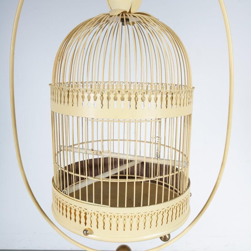 Vintage metal birdcage, 1950