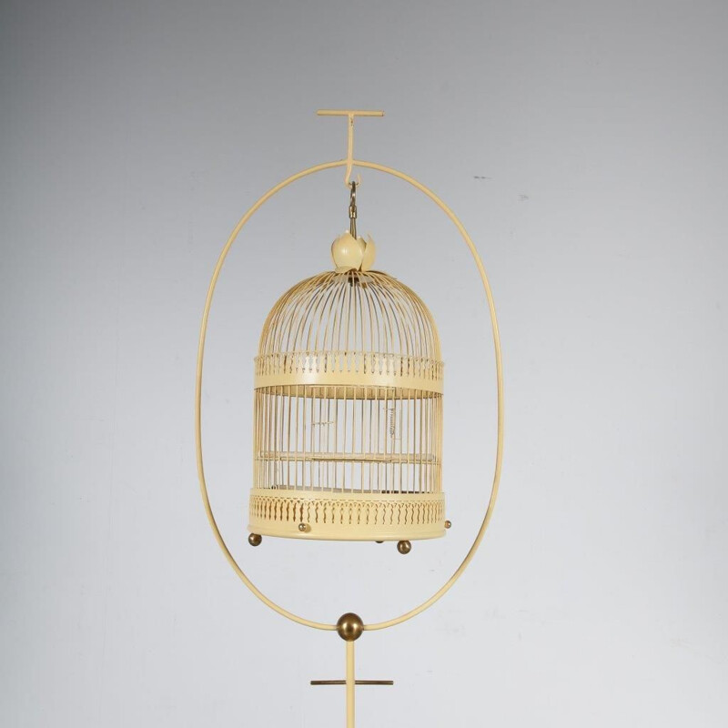 Vintage metal birdcage, 1950