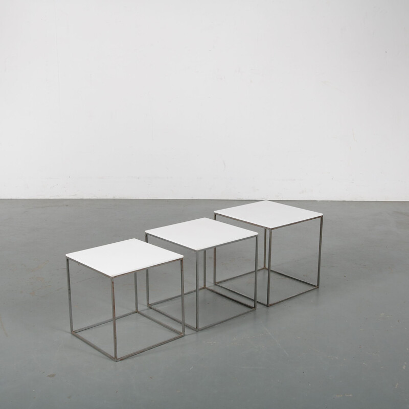 Vintage PK71 Nesting Tables,by Poul Kjaerholm for E. Kold Christensen, Denmark, 1960