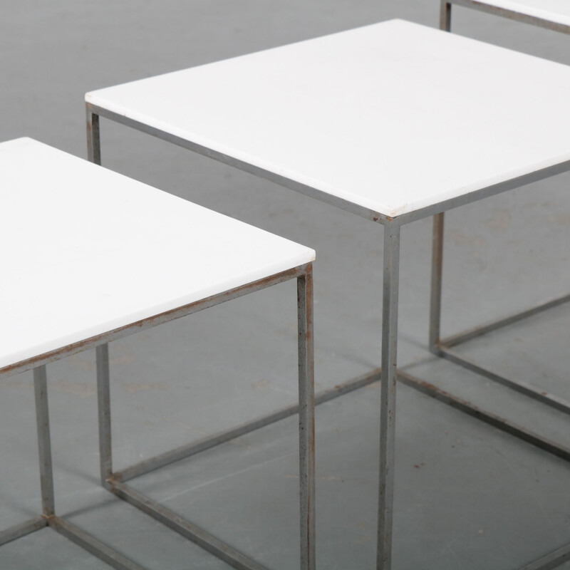 Vintage PK71 Nesting Tables,by Poul Kjaerholm for E. Kold Christensen, Denmark, 1960