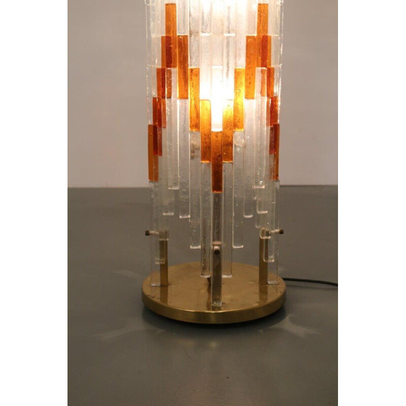 Vintage-Stehlampe aus Glas von Poliarte, Italien, 1960