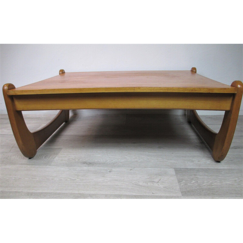 Table basse en teck vintage, 1970