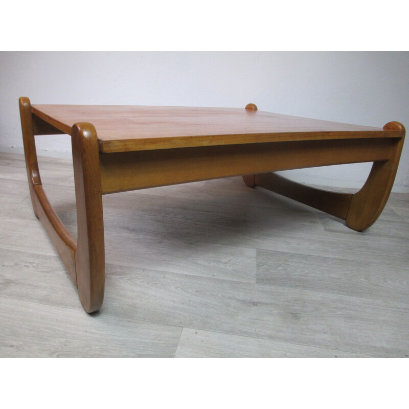 Table basse en teck vintage, 1970