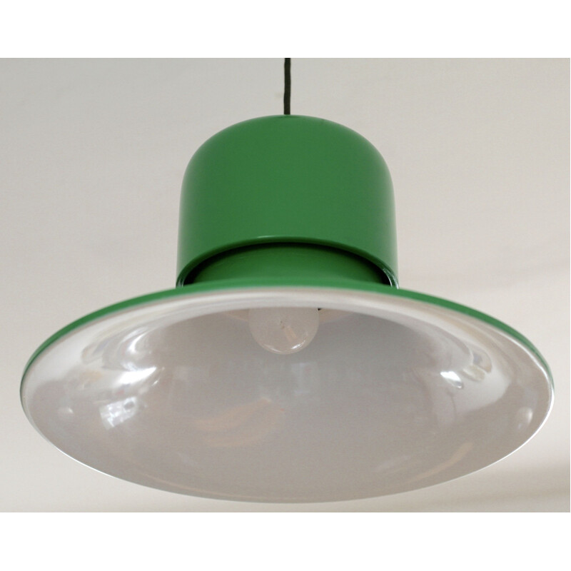 Vintage green pendant light by Stilnovo, Italy, 1970