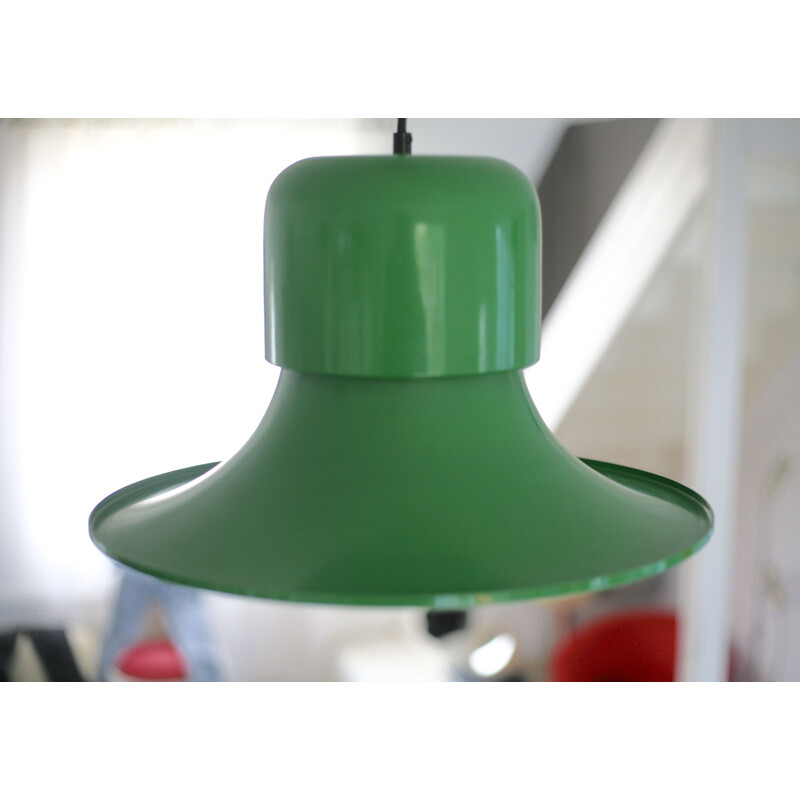 Vintage green pendant light by Stilnovo, Italy, 1970