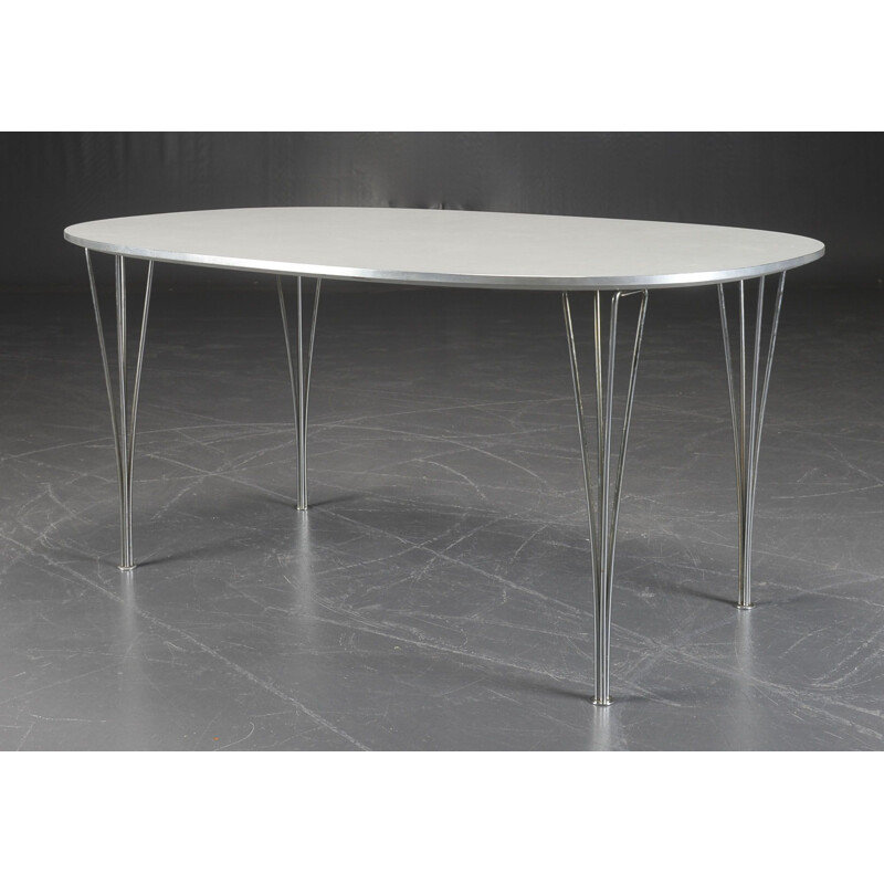 Vintage table "Super Ellipse" by Bruno Mathsson for Fritz Hansen, 1980