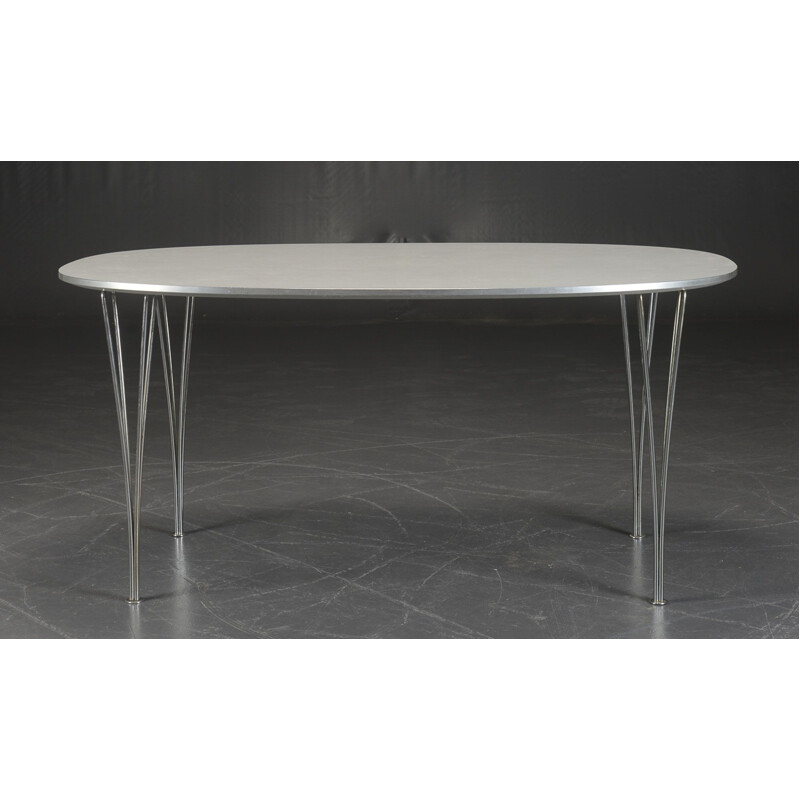 Vintage table "Super Ellipse" by Bruno Mathsson for Fritz Hansen, 1980