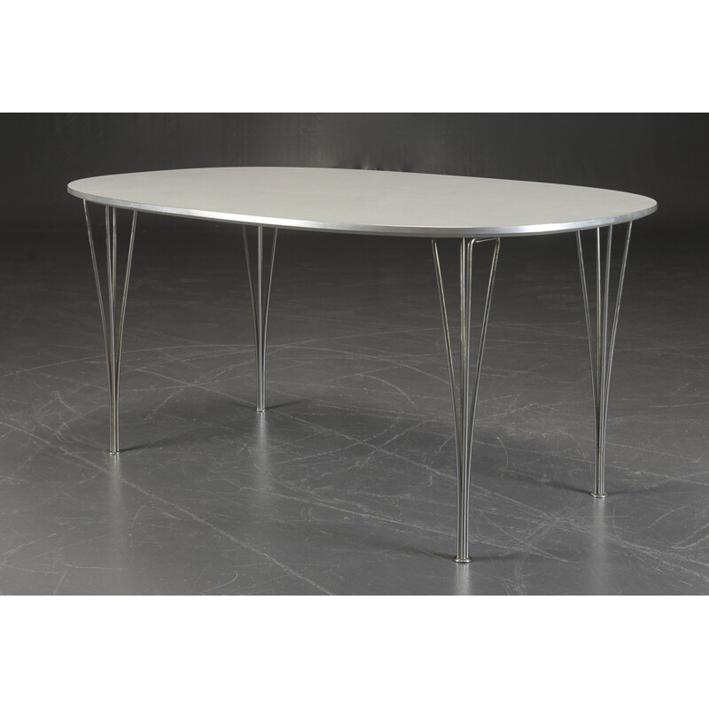 Vintage table "Super Ellipse" by Bruno Mathsson for Fritz Hansen, 1980