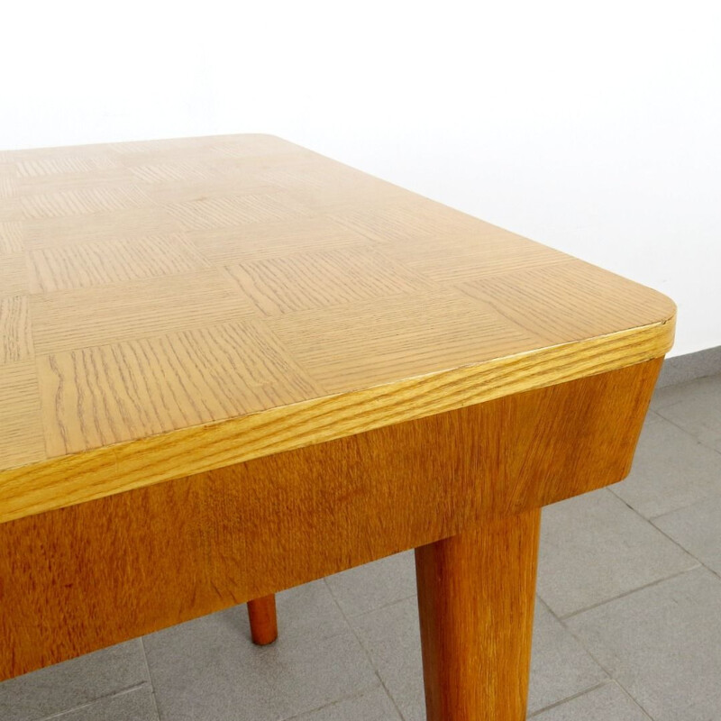 Vintage wood dining table by Jindrich Halabala, 1940s