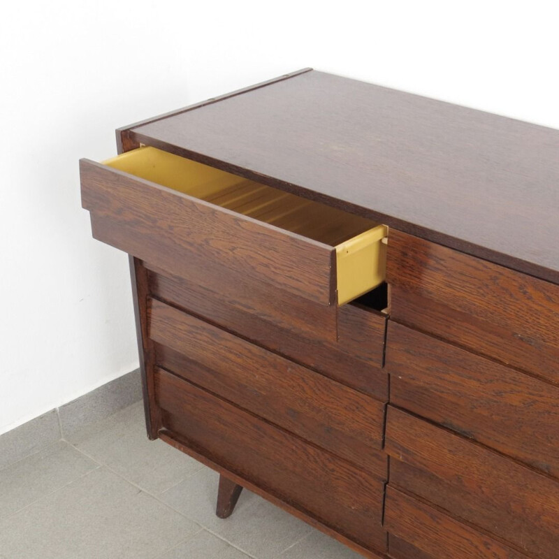 Vintage wood chest of drawers by Jiri Jiroutek, 1960s
