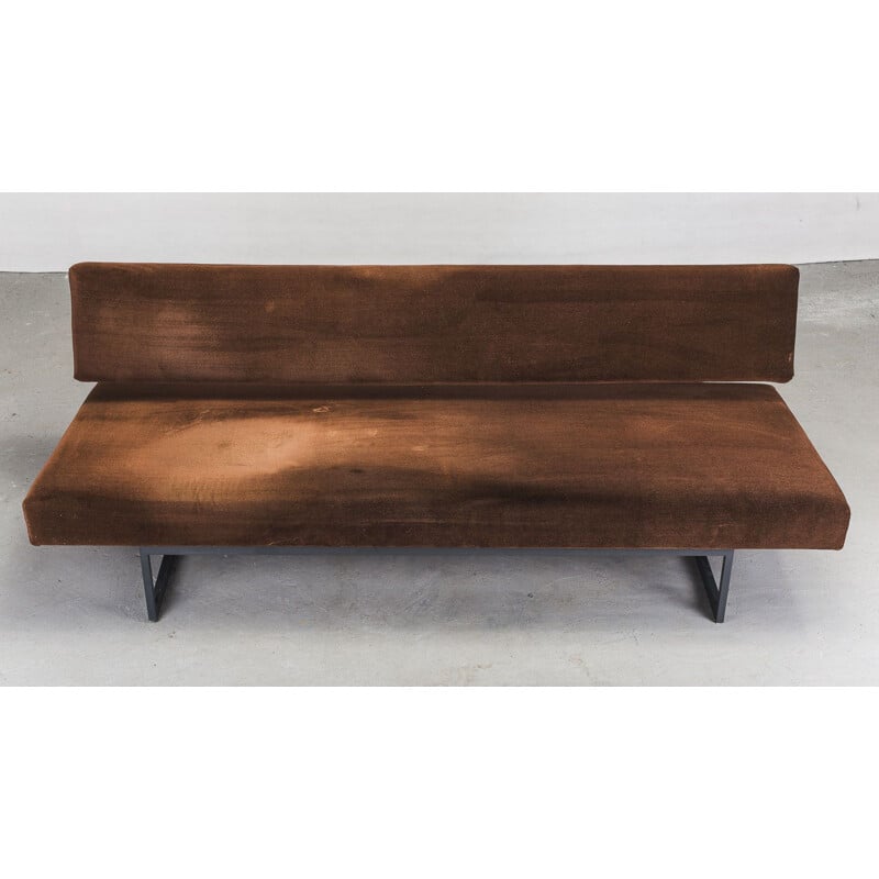 Vintage brown daybed by Dieter Wäckerlin for Idealheim, 1950s