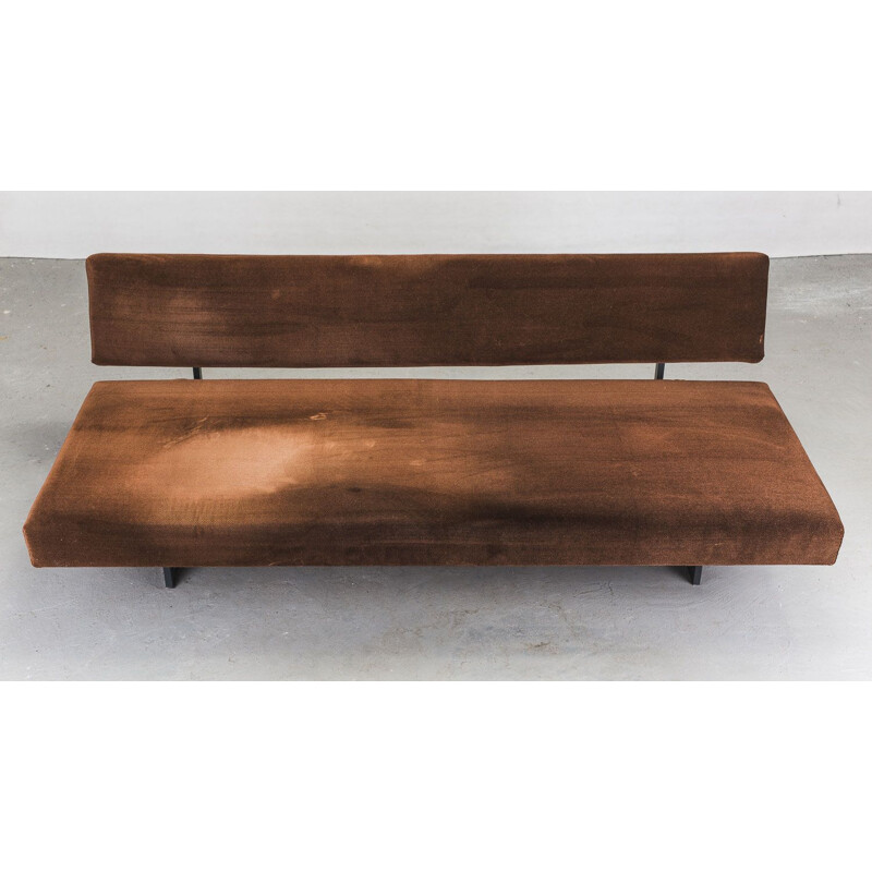 Vintage brown daybed by Dieter Wäckerlin for Idealheim, 1950s