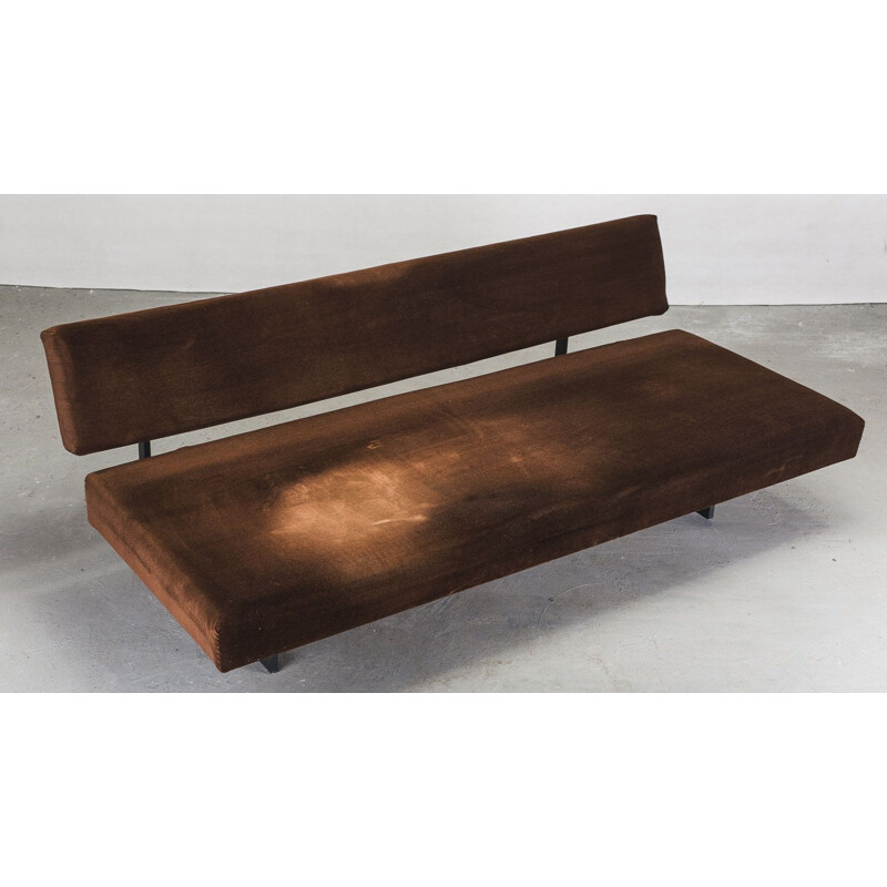 Vintage brown daybed by Dieter Wäckerlin for Idealheim, 1950s