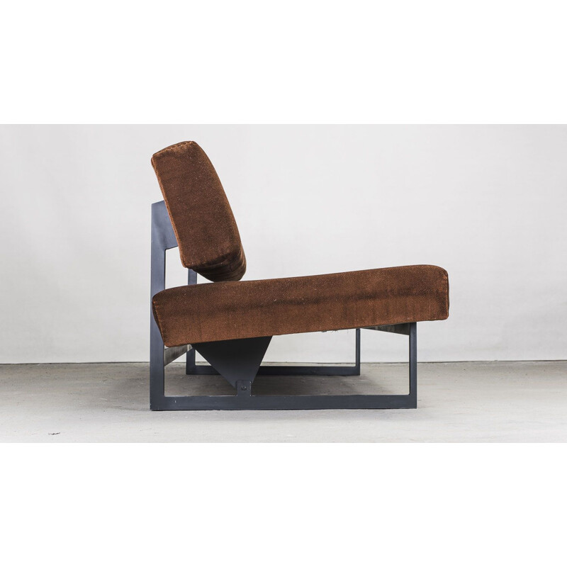 Vintage brown daybed by Dieter Wäckerlin for Idealheim, 1950s