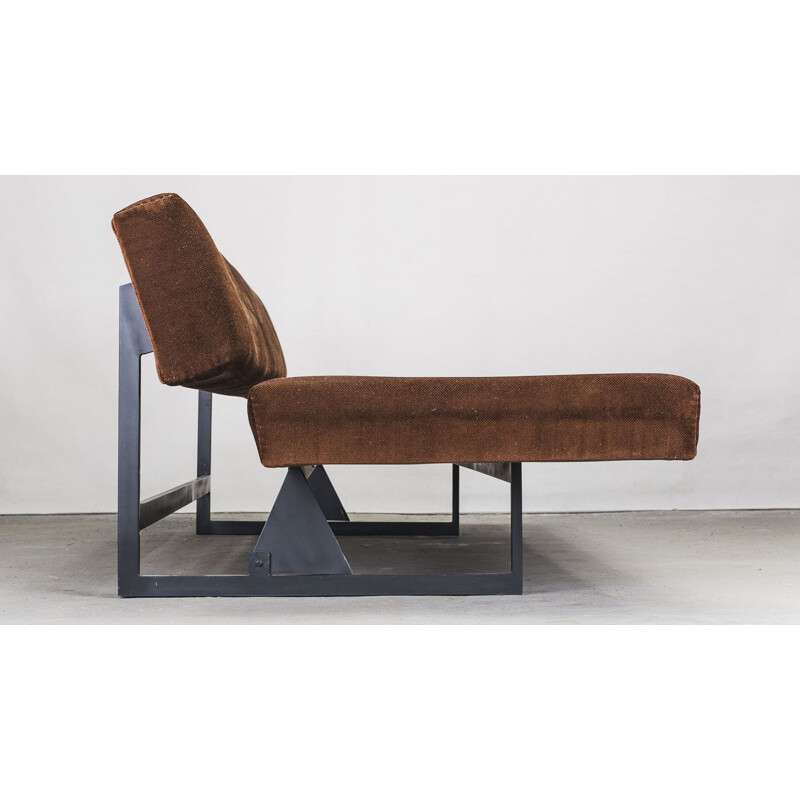 Vintage brown daybed by Dieter Wäckerlin for Idealheim, 1950s