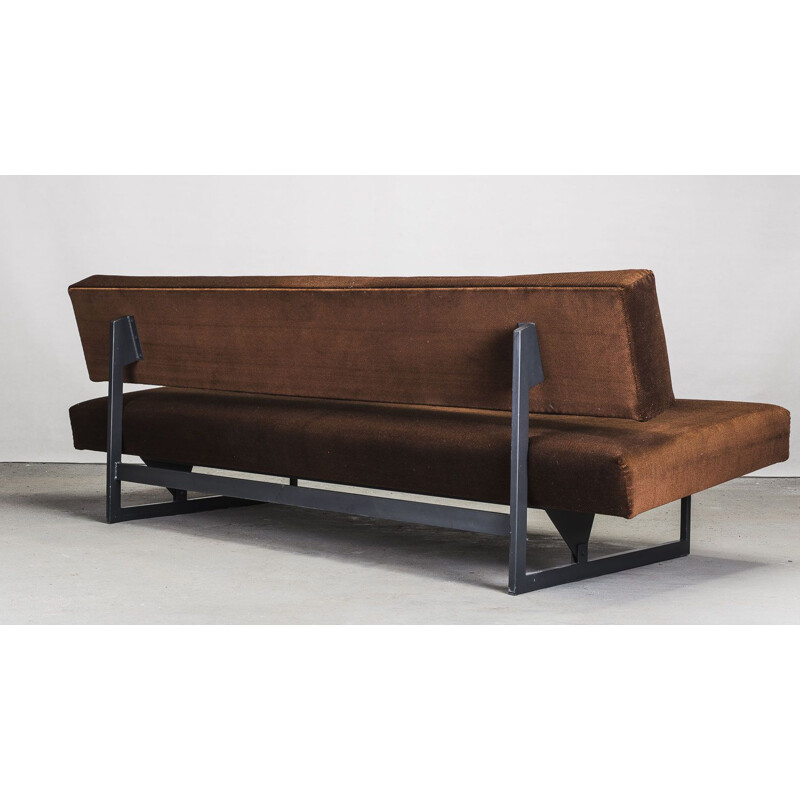 Vintage brown daybed by Dieter Wäckerlin for Idealheim, 1950s