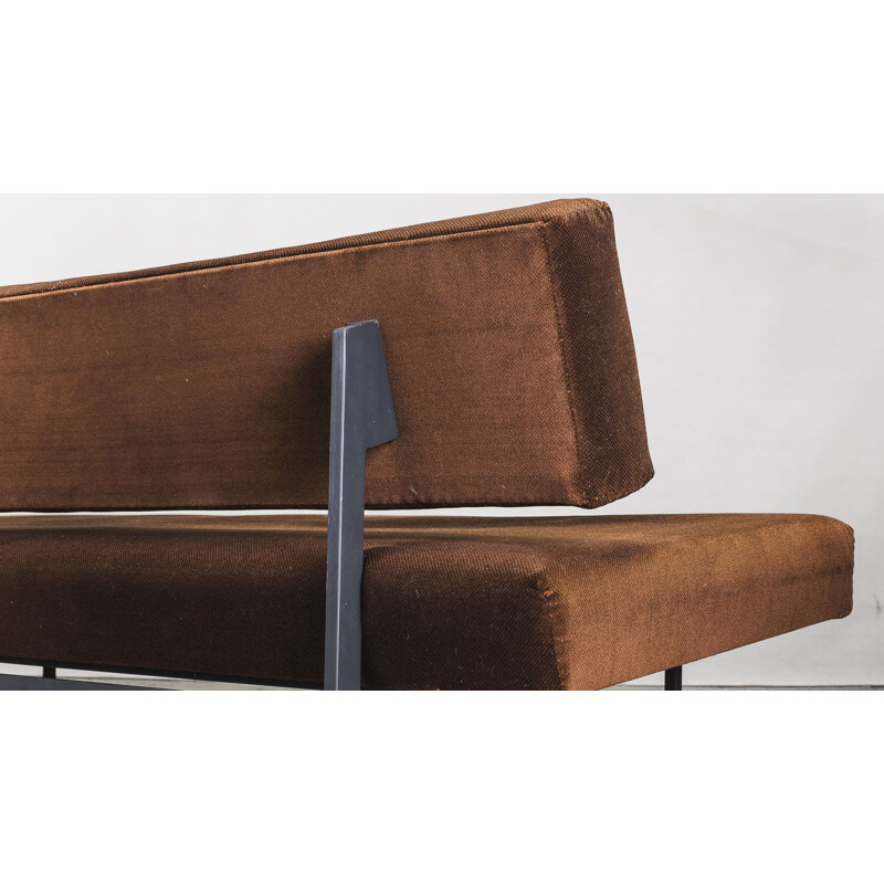 Vintage brown daybed by Dieter Wäckerlin for Idealheim, 1950s