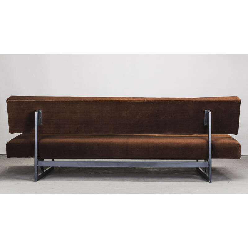 Vintage brown daybed by Dieter Wäckerlin for Idealheim, 1950s