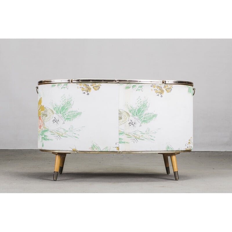 Commode vintage en fleurs, France, 1960