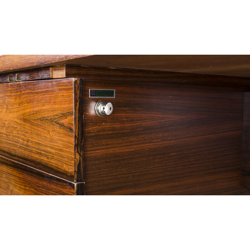 Vintage rosewood desk from Kondor, 1960s