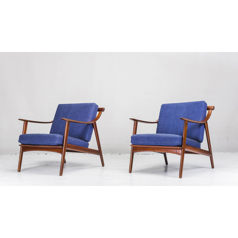 Ensemble de 2 fauteuils en teck MK 119 vintage par Arne Hovmand-Olsen pour Mogens Kold, 1960