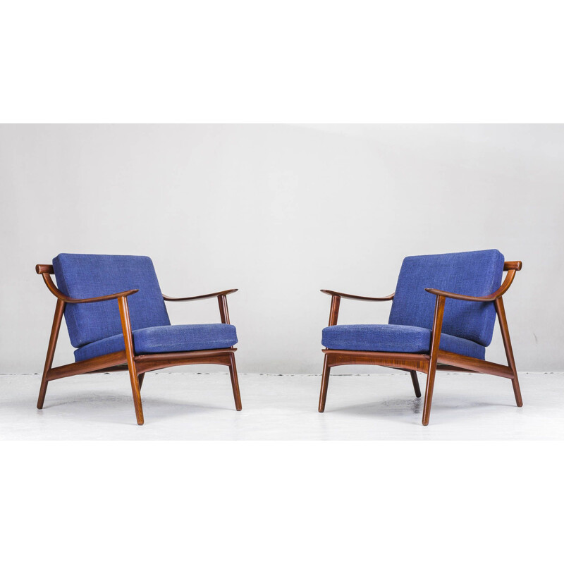 Ensemble de 2 fauteuils en teck MK 119 vintage par Arne Hovmand-Olsen pour Mogens Kold, 1960