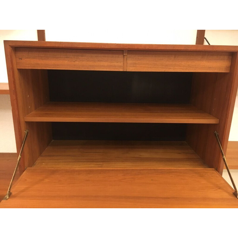 Vintage royal System modular wall shelf in Denmark teak for Cadovious 1960