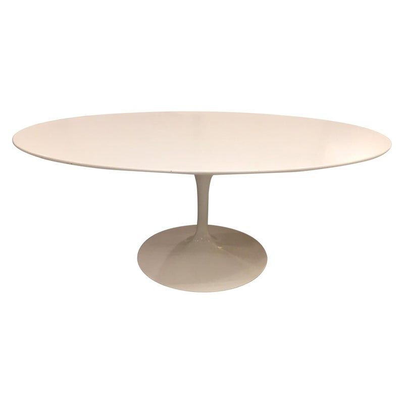 Vintage Tulip ecde oval coffee table Eero Saarinen by Knoll International 1970