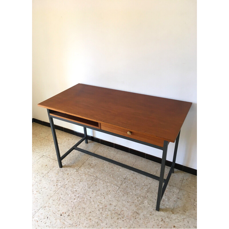 Vintage Modernist steel desk office, 1950