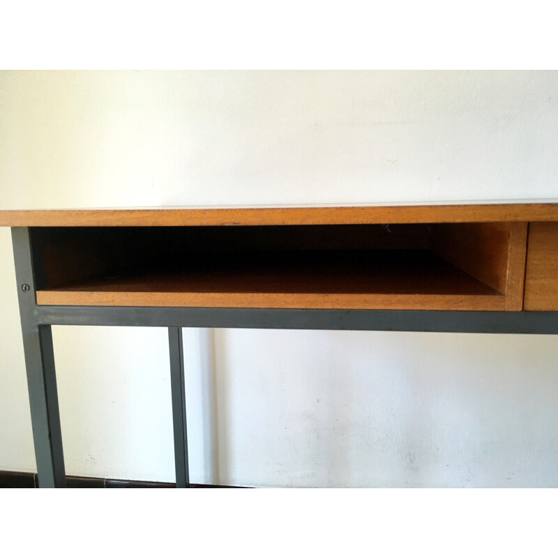 Vintage Modernist steel desk office, 1950