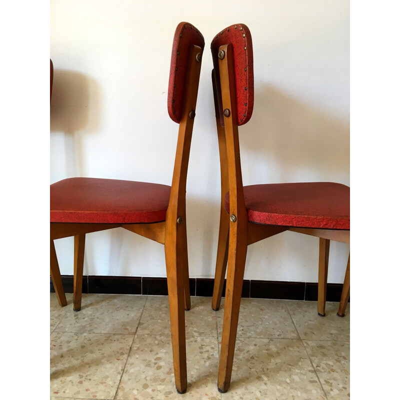 Set of 6 vintage Luterma chairs, 1950