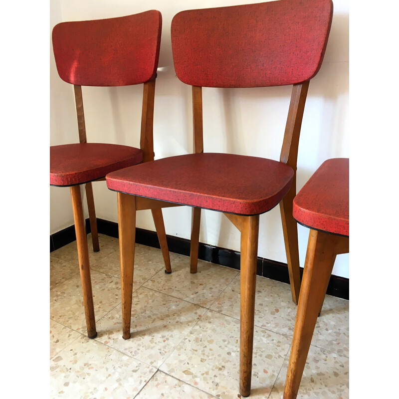 Set of 6 vintage Luterma chairs, 1950