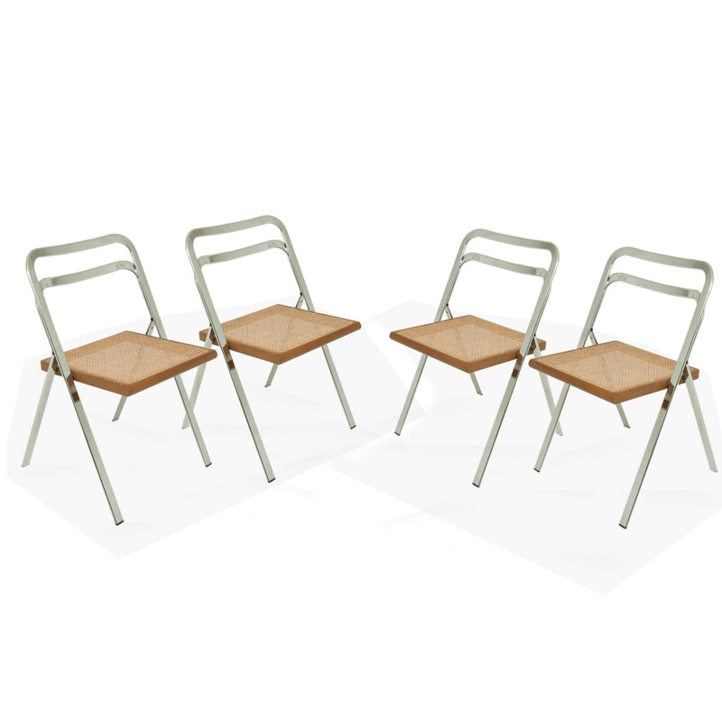 Suite de 4 Chaises pliantes vintage  par Giorgio Catellan