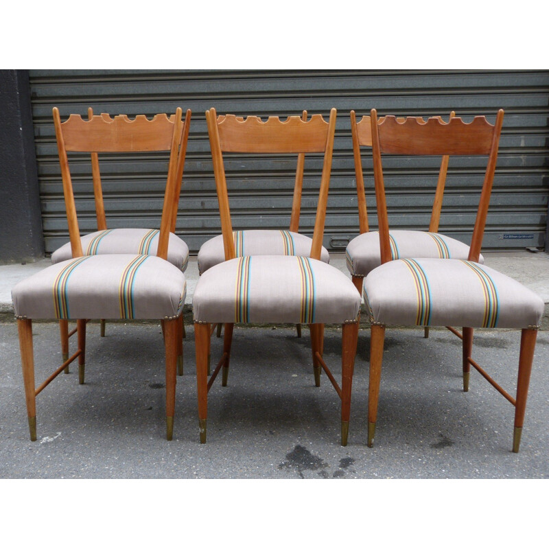 6 chairs Paolo BUFFA - 1950s