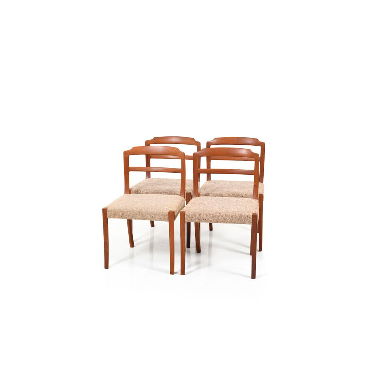 Set of 4 vintage Dining Chairs in Teak by Ole Wanscher for Cado