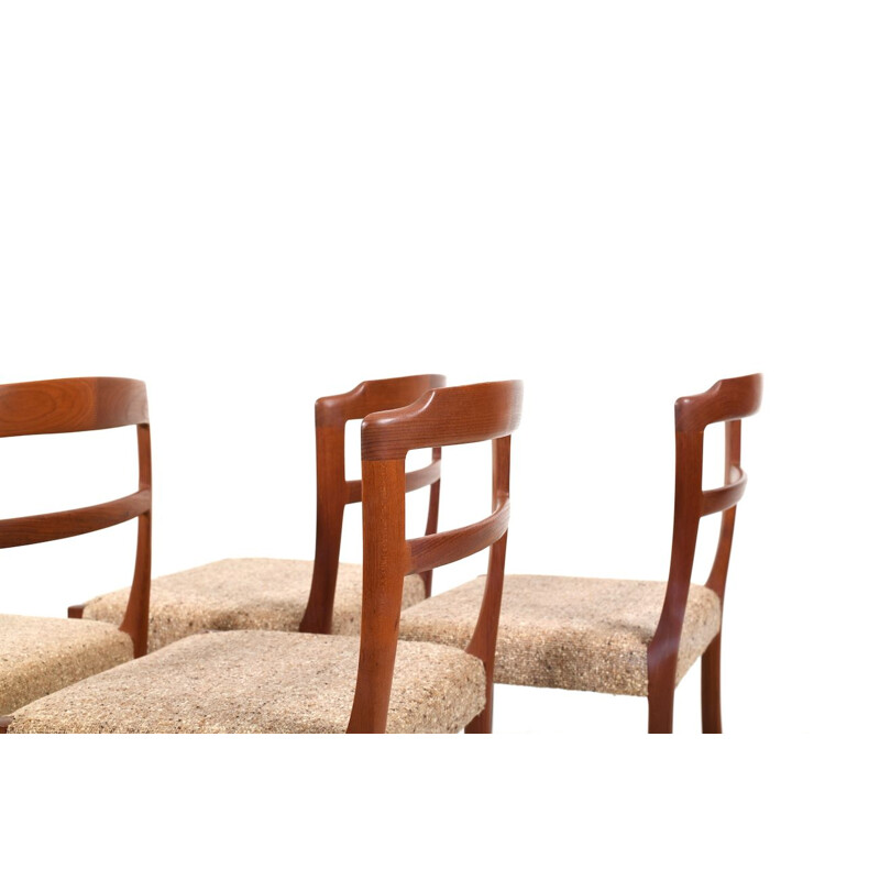 Set of 4 vintage Dining Chairs in Teak by Ole Wanscher for Cado