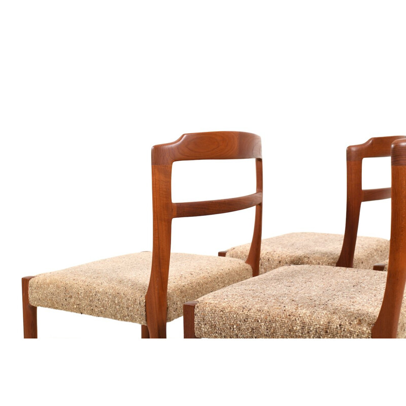 Set of 4 vintage Dining Chairs in Teak by Ole Wanscher for Cado
