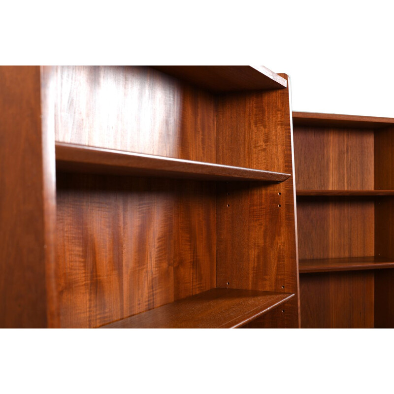 Vintage Pair of conical Danish BookCases in Teak