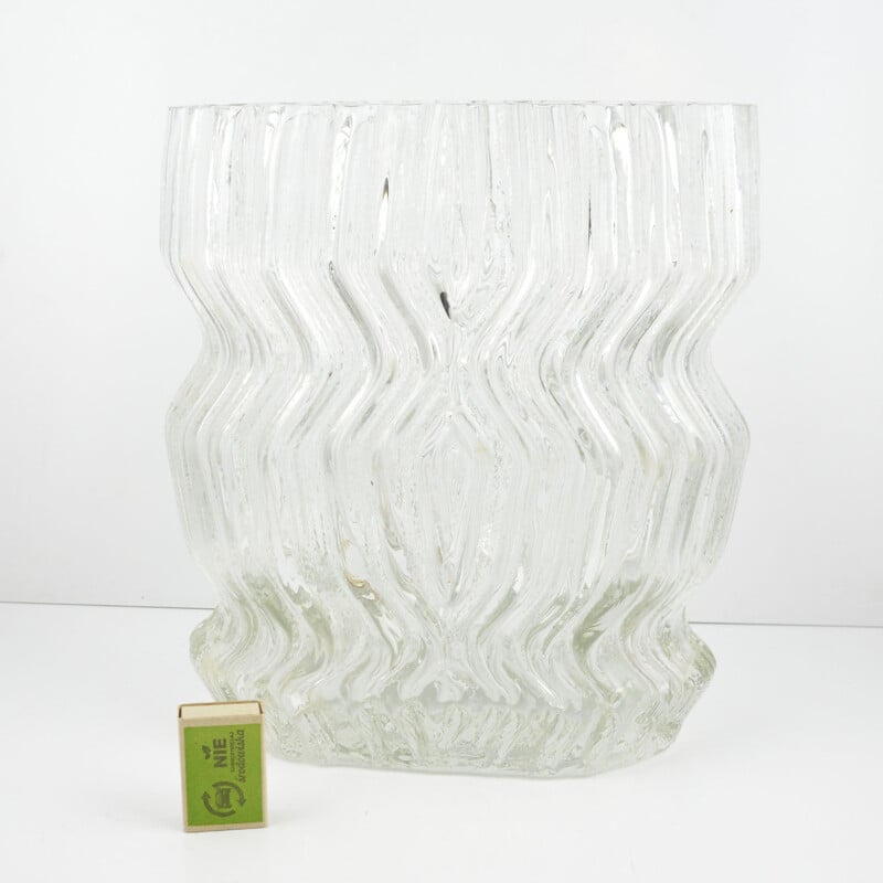 Vintage Large glass vase by Tapio Wirkkala for Rosenthal Studio Line, Germany 1960s