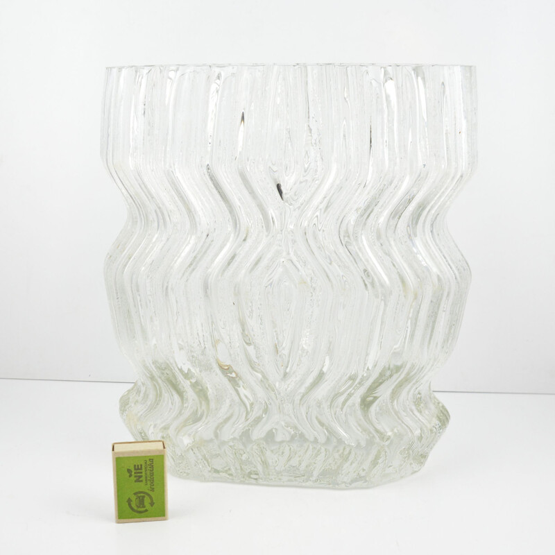 Vintage Large glass vase by Tapio Wirkkala for Rosenthal Studio Line, Germany 1960s