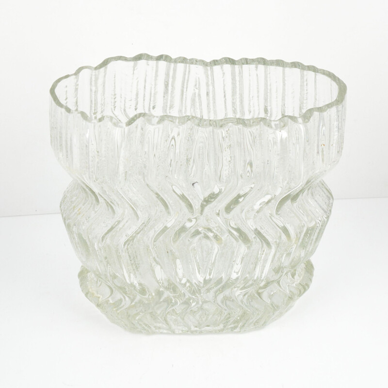 Vintage Large glass vase by Tapio Wirkkala for Rosenthal Studio Line, Germany 1960s