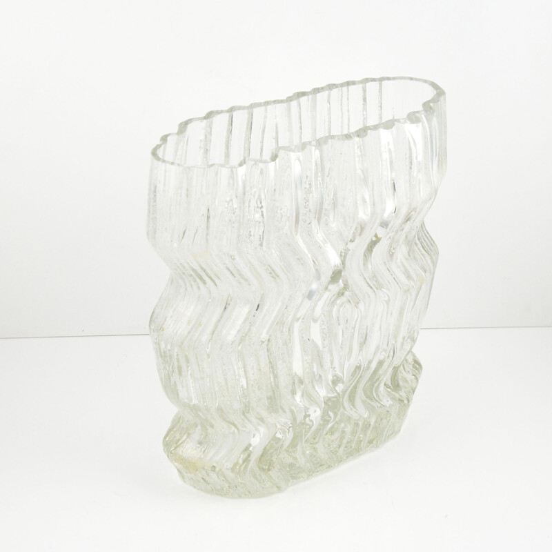 Vintage Large glass vase by Tapio Wirkkala for Rosenthal Studio Line, Germany 1960s